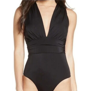 NWT Chelsea28 Black One-Piece Convertible Swimsuit S